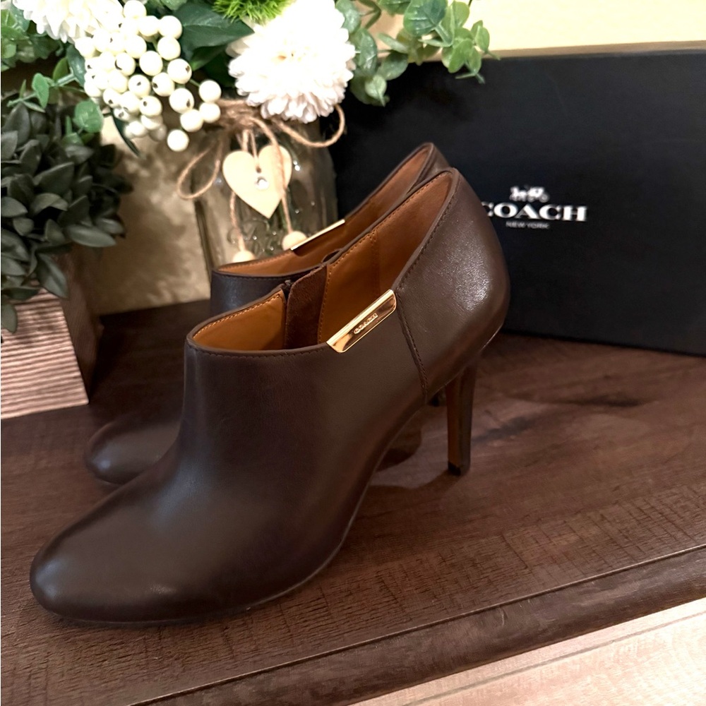 Coach Dark Brown Ankle Booties - Picture 6 of 9